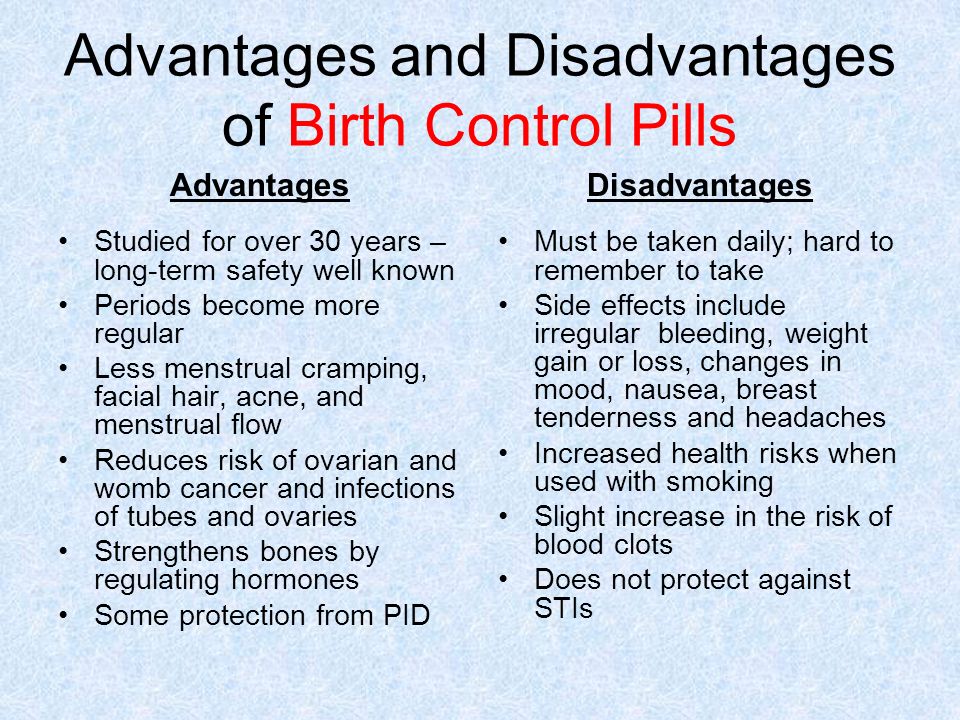 The importance and benefit of birth control pills